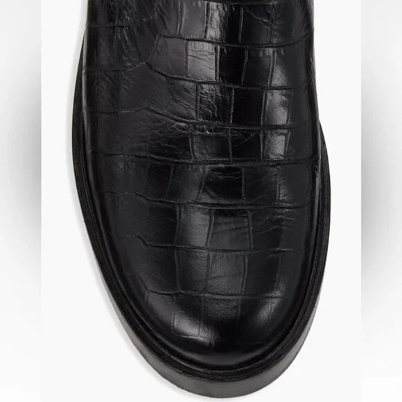 Staud Claud Buckle Riding Boots - Black Crocodile Size 38 - New with tags (NWT) - Picture 9 of 11